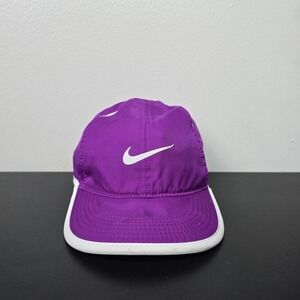 Nike Hat Cap Womens Strap Back Purple Aerobill Featherlight DriFIT‎ Run Tennis